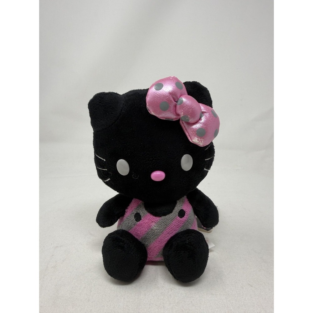 Stuffed Hello Kitty Pink/Black Color 6.5"